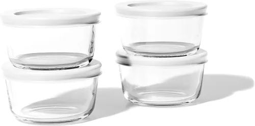Miniatura 27 de Juego de 8 recipientes de vidrio para almacenamiento de alimentos (4 recipientes + 4 tapas sin BPA), 6.5 tazas, a prueba de fugas, aptos