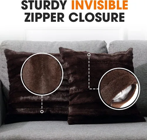 Miniatura 7 de Cheer Collection Almohadas Decorativas de Piel Sintética - Almohadas Decorativas para Sofá, Almohadas Decorativas para Cama, Almohadas de Acento