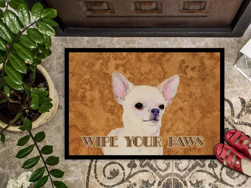 Miniatura 3 de Caroline's Treasures SS4902JMAT Chihuahua Wipe Your Paws - Felpudo para puerta delantera, 24 x 36 pulgadas, para interiores y exteriores