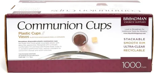 Miniatura 2 de BROADMAN CHURCH SUPPLIES Vasos de comunión de plástico, desechables, reciclables, 1000