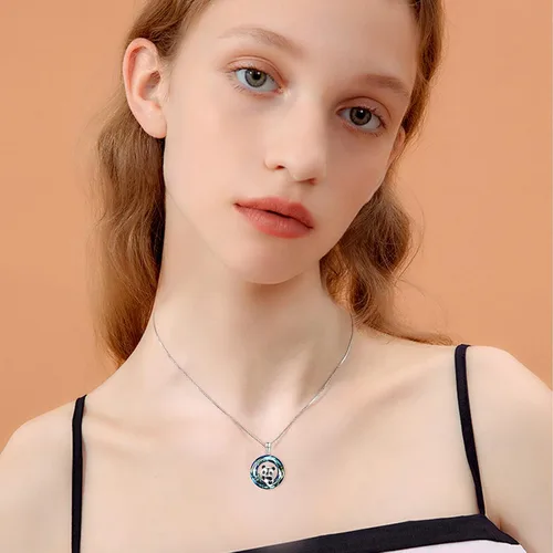 Miniatura 5 de CHENGHONG Collar de cristal de animal para mujer plata de ley 925 pingüinopanda colgante de animales joyería de regalo para niñas amantes