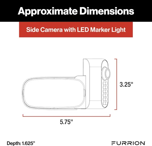 Miniatura 4 de Furrion Vision S+ - Sistema de observación para RV con monitor de 7", cámaras laterales izquierda/derecha con luces LED indicadoras, aleta