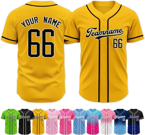Miniatura 25 de Custom Baseball Jersey Stitched Personalized Name Number Baseball Shirts Sports Uniform for Men Women Boy