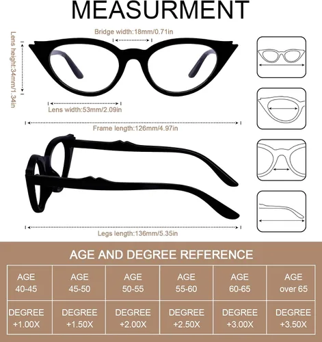 Miniatura 5 de OCCI CHIARI Lentes de lectura con diseño de ojo de gato para mujer, elegantes lentes de lectura 100 125 150 175 200 225 250 275 300 350 Negro