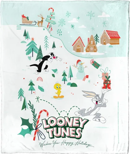 Miniatura 9 de Northwest Looney Tunes - Manta de seda táctil, 50 x 60 pulgadas, cuenco de cereales
