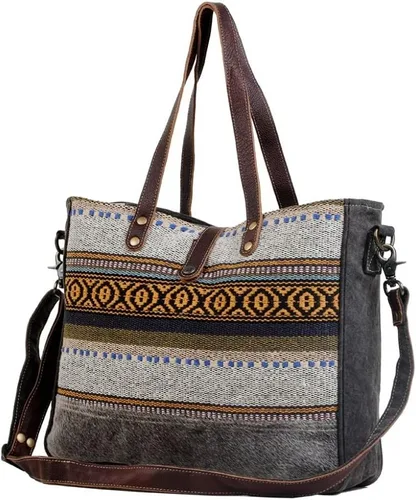 Miniatura 2 de Myra Bag Bolso de fin de semana rústico algodón y cuero reciclados S-2801, Varios