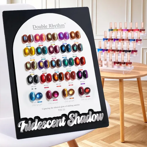 Miniatura 17 de Double Rhythm - Juego de esmalte de uñas en gel de 28 piezas, 0.5 onzas, kit de esmalte de uñas de gel de remoción, mismo color, misma botella, arte