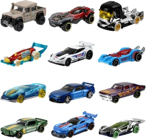 Miniatura 6 de Mattel Hot Wheels caja con 72 autos de juguete fundidos a presión básicos, al azar