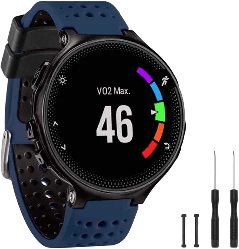 Miniatura 17 de GVangel - Correa compatible con reloj inteligente Garmin Forerunner 235, correa de silicona suave de repuesto para 220/230/235/620/630/735XT/235