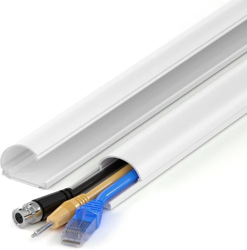 Miniatura 7 de ZhiYo Ocultador de cable de 39 pulgadas (3 piezas de 13 pulgadas de largo cada una), para 1-2 cables, cubiertas de cable autoadhesivas para cables