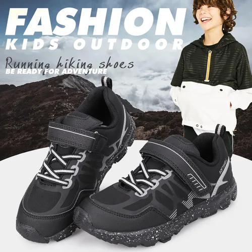 Miniatura 5 de UOVO Botas de senderismo resistentes al agua para niños, zapatos para caminar al aire libre, antideslizantes, al tobillo, zapatos deportivos