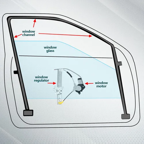Miniatura 7 de FINDAUTO Elevalunas eléctrico con motor y motor trasero derecho del lado del pasajero para 2001-2007 para Ford Escape 2005-2007 para Mercury Mariner