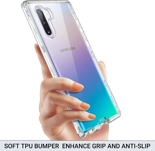 Miniatura 3 de ULAK Funda para Galaxy Note 10, resistente a los golpes, resistente, funda protectora transparente de TPU suave para Samsung Galaxy Note 10 de 6.3