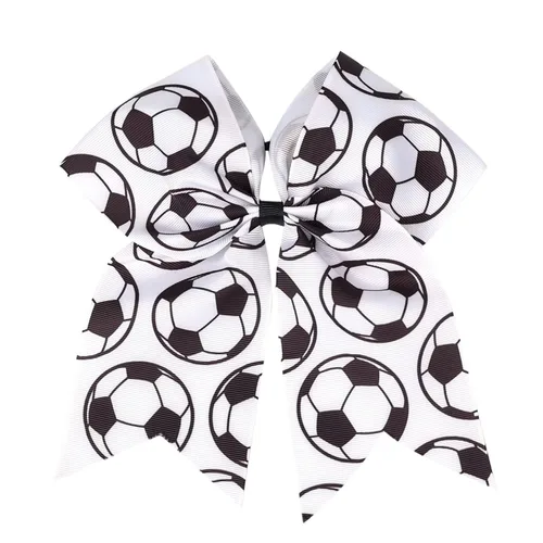 Miniatura 2 de Accesorios deportivos para el cabello - Lazos, soportes para cola de caballo y bandas para el cabello para niñas y equipos de fútbol (FQ1) (A)