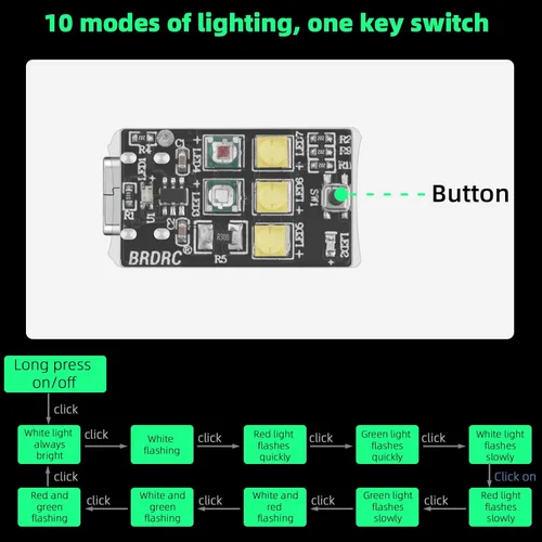 Miniatura 5 de HeiyRC Mini Drone Strobe Light - LED superbrillantes para DJI Air 3S/Neo/Avata 2/Mini 4K/3 Pro/4 Pro/2S/Mavic 3/Mavic 2/SE Drone Night Flight Anti