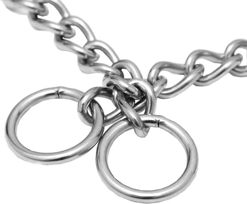 Miniatura 4 de SGODA Collar de estrangulador de entrenamiento para perros con cadena, longitud total: 22 pulgadas, 0.118 in Acero inoxidable 304