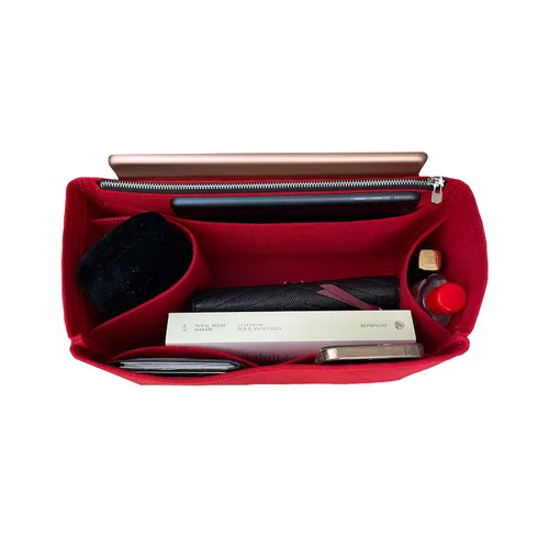 Miniatura 6 de Purse Organizer for Neverfull BB with zipper, Lv Neverfull BB Bag Organizer, Neverfull BB Insert Handmade Snug Sturdy Felt with Gold Zipper