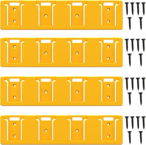 Miniatura 8 de Soporte de batería compatible con soporte de batería DeWalt 20V, montaje de 4 ranuras a granel, herramienta de garaje, herramientas para Dewalt 20v