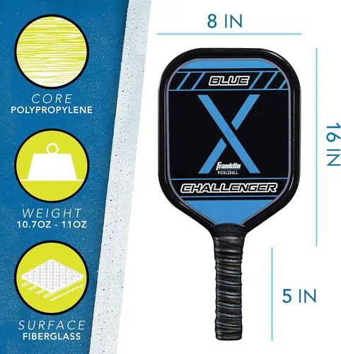 Miniatura 3 de Franklin Sports 2 Player Pickleball Paddle + Ball Starter Set - Includes (2) Aluminum Paddles and (2) X-40 Balls - USA Pickleball (USAP) Approved