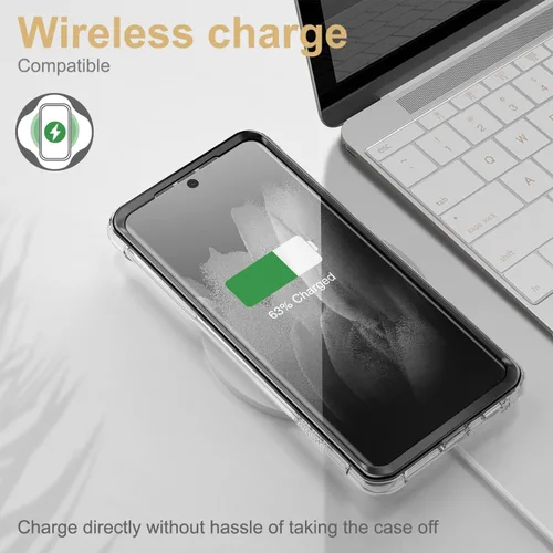 Miniatura 6 de SURITCH Funda Ultra Clear para Samsung Galaxy S21 de 6.8 pulgadas (solo protector de pantalla), [protector de pantalla integrado] carcasa rígida