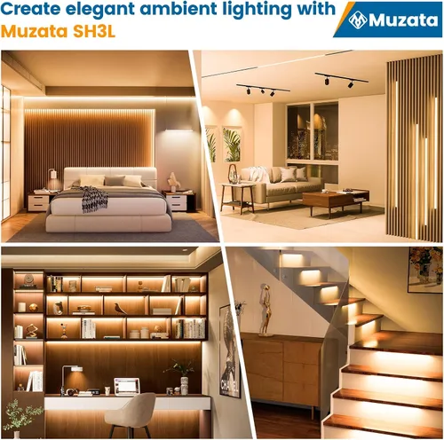 Miniatura 7 de Muzata 5M/16.4FT 320LED/m Tira de luces LED COB de alta densidad DC24V 3000K Blanco cálido impecable se adapta al canal LED U1SW U108 U103 Tira