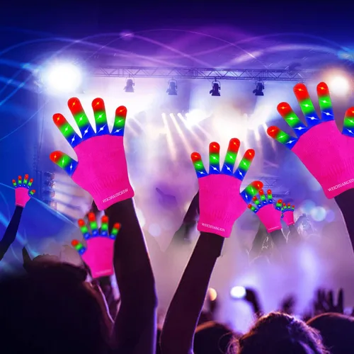 Miniatura 5 de WEICHUANGXIN LED Gloves, Light Up Gloves Finger Lights 3 Colors 6 Modes Flashing LED Gloves Colorful Flashing Gloves Kids Toys for Christmas