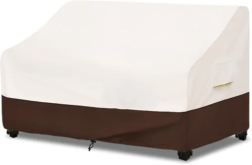 Miniatura 11 de Bitubi Funda otomana impermeable para patio, funda cuadrada resistente para muebles de mesa auxiliar para exteriores, tamaño 22 pulgadas de largo x