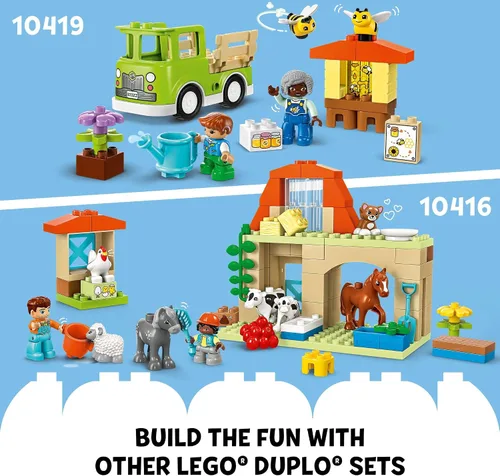 Miniatura 6 de LEGO DUPLO Town Cuidando de las Abejas y Colmenas, juguete de aprendizaje para niños preescolares, 2 figuras y un camión conducido, juguete STEM