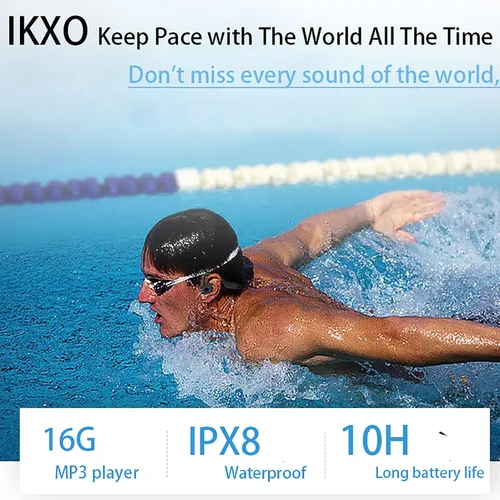 Miniatura 8 de Auriculares de conducción ósea para natación, reproductor de MP3 impermeable, auriculares inalámbricos de oído abierto, auriculares deportivos de 16