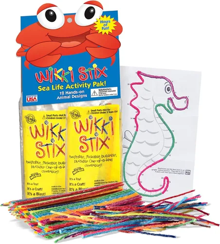 Miniatura 9 de WikkiStix Paquete de Actividad Animal - Incluye 12 Animales del Zoológico con Actividad Práctica y Dato Divertido en Cada Uno, ¡Hecho en los Estados
