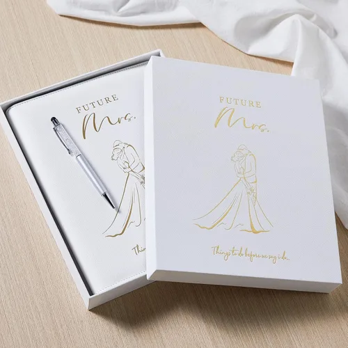 Miniatura 8 de AW BRIDAL Future Mrs Juego de Regalo de Libro y Organizador de Planificación de Bodas, Planificadores de Bodas de Destino, Planificador de Propuesta