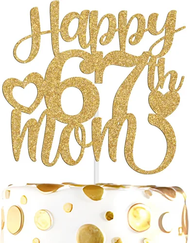 Miniatura 15 de Decoración para tartas con texto en inglés "Happy 50th Mom", feliz 50 cumpleaños para madre, saludos a 50 años, cumpleaños, aniversario, suministros