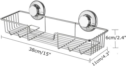 Miniatura 3 de iPEGTOP L-4 - Cesta organizadora de baño con ventosa fuerte, cesta organizadora combinada para champú, jabón, acondicionador, accesorios de baño