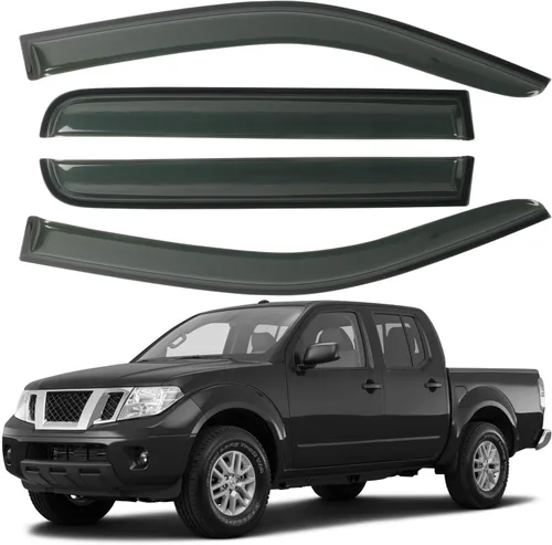 Miniatura 30 de 4 piezas de protectores de lluvia para ventanas y deflectores de viento para Honda Civic de 4 puertas sedán, 1996-2000, para montaje exterior