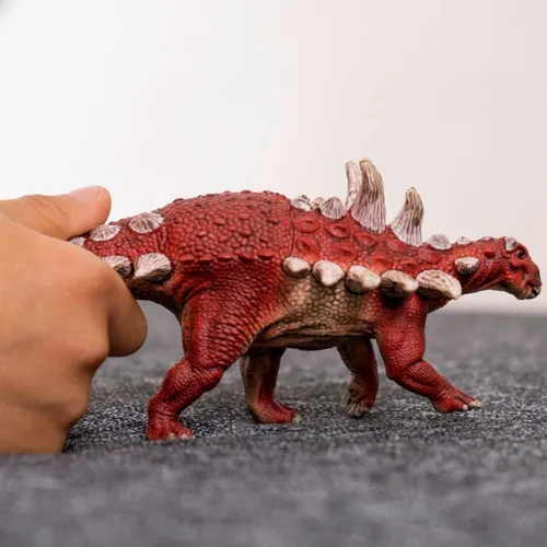 Miniatura 2 de Schleich Dinosaurios - Figura de dinosaurio Gastonia de 17,8 cm realista – Figura de juguete educativo y detallado de dinosaurio rojo jurásico