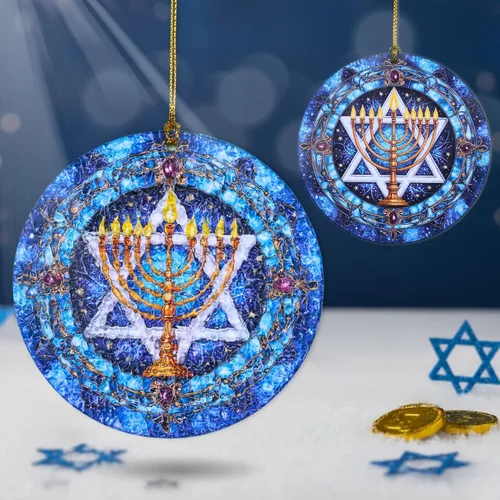 Miniatura 10 de Adorno de mano de Hamsa, regalo de Judaica, estrella de David Hanukkah, decoración de pared de Hamsa, regalos de Hanukkah, adorno para automóvil