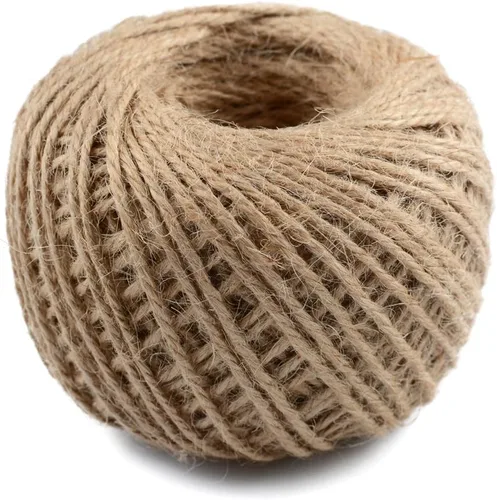 Cuerda de yute natural de 3 capas de 328 pies para envolver regalos, cuerda de jardín para manualidades, manualidades y aplicaciones de jardinería