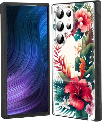 Miniatura 39 de Funda para Galaxy S24 Plus con soporte, doble capa híbrida de policarbonato duro y silicona suave, resistente a prueba de golpes, funda protectora