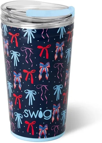 Miniatura 40 de Swig Life - Vaso de 22 oz con aislamiento térmico, vaso de café con tapa, apto para portavasos, apto para lavavajillas, acero inoxidable, taza
