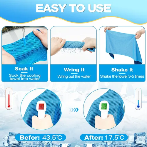 Miniatura 5 de MENOLY Paquete de 120 toallas refrescantes para el cuello, toalla de microfibra suave para entrenamiento, para deportes, gimnasio, yoga, campamento