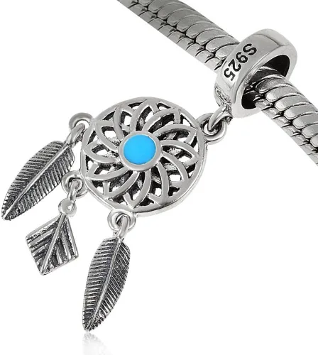 Miniatura 4 de Plata de ley 925encanto Dream cather Encanto Wing encanto flor encanto para pandora pulsera