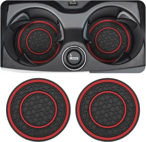 Miniatura 15 de Osilly Paquete de 2 posavasos de automóvil para portavasos de automóvil de 2.75 pulgadas, antideslizantes, antipolvo, universales, impermeables