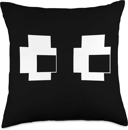 Retro Arcade Game Ghost 80S 8 Bit Halloween Group Retro Arcade Game Ghost Eyes 80s Halloween - Cojín para disfraz de grupo de Halloween, 18 x 18