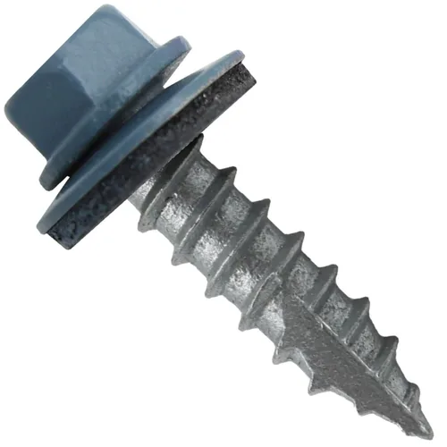 Miniatura 18 de HERR #14 CHARCOAL Tornillo de techo de chapa metálica de cabeza hexagonal: 250 tornillos x 1
