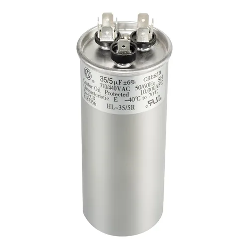 Miniatura 19 de Condensador de CA 45+5 uF 45/5 MFD ±6% 370V/440VAC CBB65 Condensador de arranque circular de doble funcionamiento para bomba de calor, aire