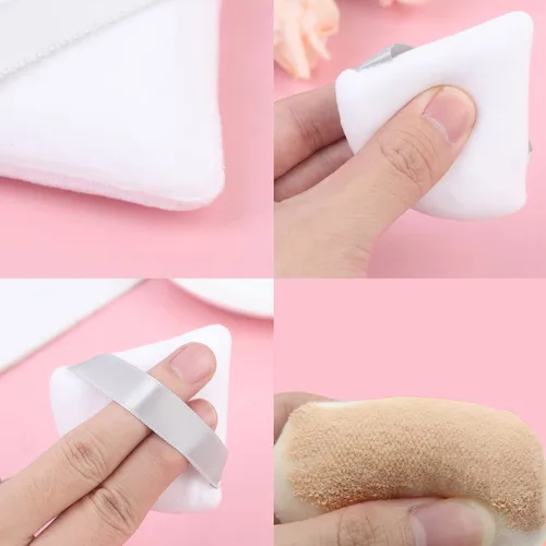 Miniatura 6 de 24 piezas de soplo de polvo, soplo de maquillaje triangular, algodón en polvo, lavable, para el cuerpo, polvo para polvo suelto, cuerpo, base 8B8W8N