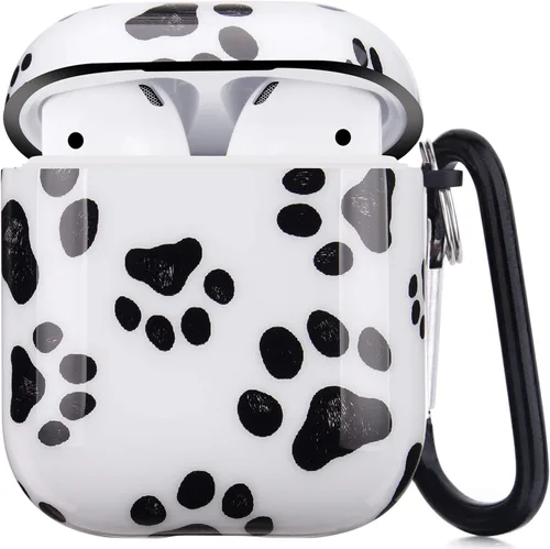 Miniatura 7 de Funda protectora rígida con estampado de animales compatible con AirPods 2/1 generación de piel portátil y a prueba de golpes para mujeres, niñas