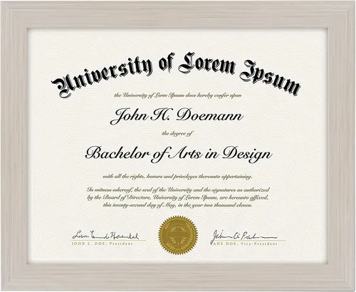 Miniatura 14 de Americanflat - Marco de diploma de 8.5 x 11 pulgadas con vidrio resistente a las roturas - Marcos de documentos con madera de ingeniería - Colección