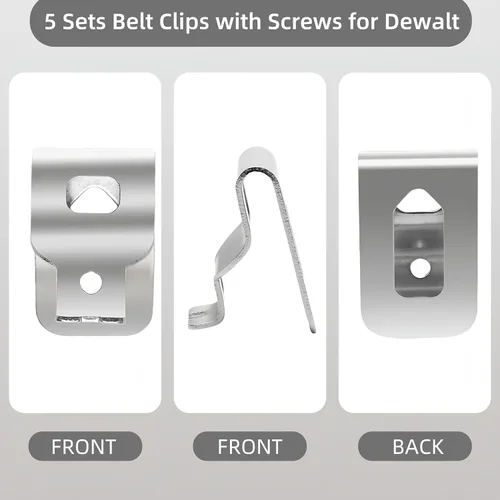 Miniatura 3 de N268241 N086039 Clips de cinturón 304 Clips de taladro de acero inoxidable Ganchos de herramientas para herramientas eléctricas Dewelt 20V