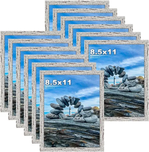 Miniatura 99 de Picrit - Juego de 12 portarretratos de 4 x 6 pulgadas, para fotos de 3.5 x 5 con paspartú o 4 x 6 pulgadas sin paspartú, marcos para colgar